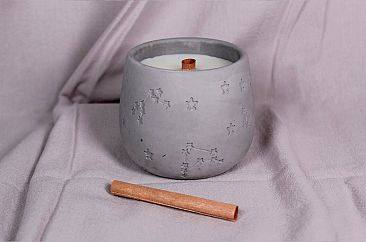 Constellation concrete candle