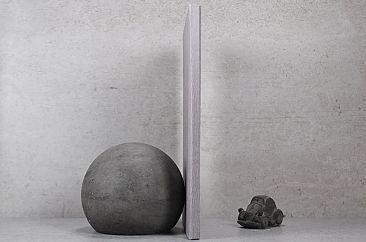 Concrete ball bookend