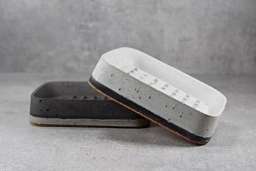 DOUBLE color concrete soap dish