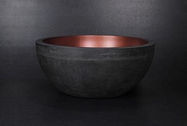 Lava concrete bowl